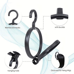 2pcs Portable Wig Hanger with Reinforced Hooks
