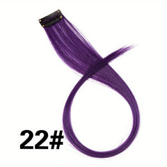 Colorful Straight Clip In Hair Extensions for Party