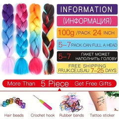 60 96 Cm Ombre Jumbo Braiding Hair Extensions Twist Crochet Braids