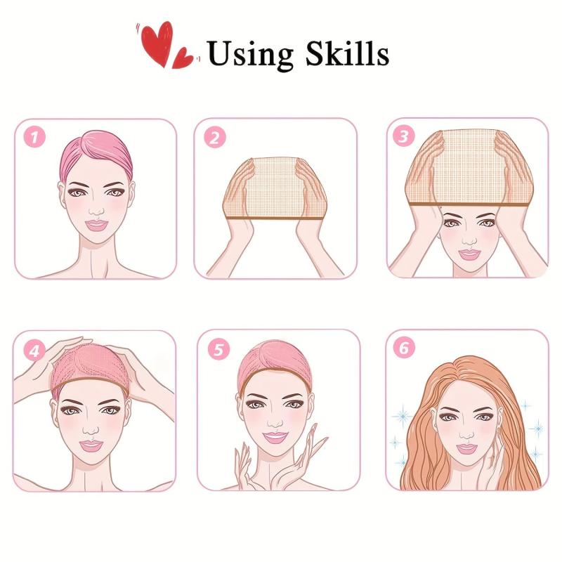 10 Pcs Wig Caps Light Brown Elastic Stretchy Caps for Women