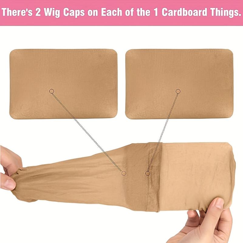 10 Pcs Wig Caps Light Brown Elastic Stretchy Caps for Women