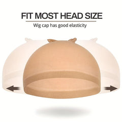 10 Pcs Wig Caps Light Brown Elastic Stretchy Caps for Women