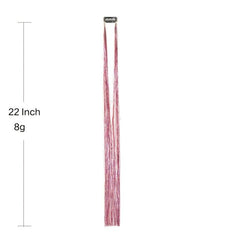 Colorful Tinsel Hair Extensions Clip In Glitter Highlights Hair Accessories
