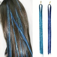 55 88 cm Hair Tinsel Strands Long Straight Hair Extensions Party Highlight Hair