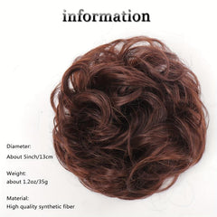 Messy Scrunchie Curly Hair Bun - Bract Accessory