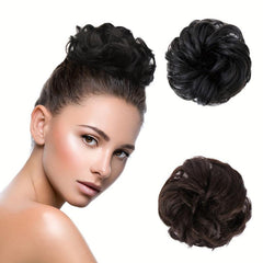 Messy Scrunchie Curly Hair Bun - Bract Accessory