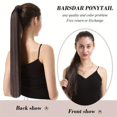 Long Straight Ponytail Extensions Synthetic Clip In Hair Extensions
