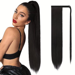 Long Straight Ponytail Extensions Synthetic Clip In Hair Extensions