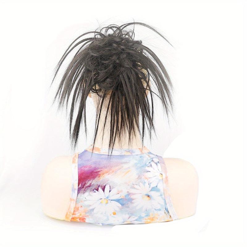 Messy Hair Bun Scrunchie Updo Extension Ponytail Y2K
