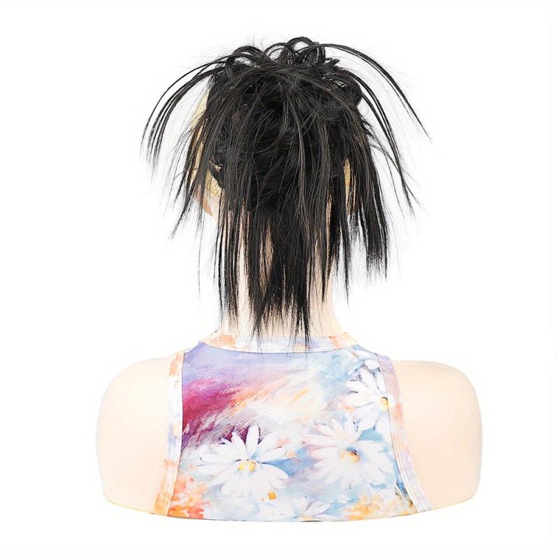 Messy Hair Bun Scrunchie Updo Extension Ponytail Y2K