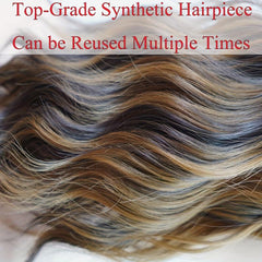 Water Wavy Ponytail Extension, 14 Inch Dirty Blonde