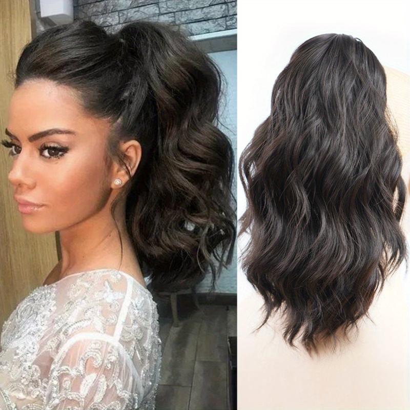Water Wavy Ponytail Extension, 14 Inch Dirty Blonde