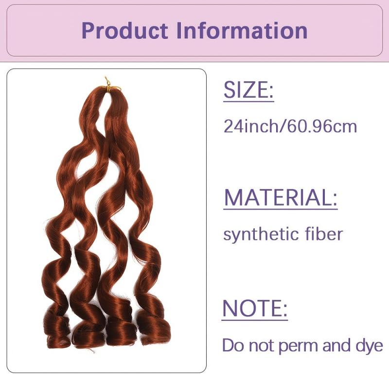 French Curly Crochet Braids 60 96 Cm Wavy Hair Extensions