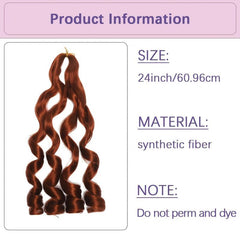 French Curly Crochet Braids 60 96 Cm Wavy Hair Extensions