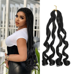 French Curly Crochet Braids 60 96 Cm Wavy Hair Extensions