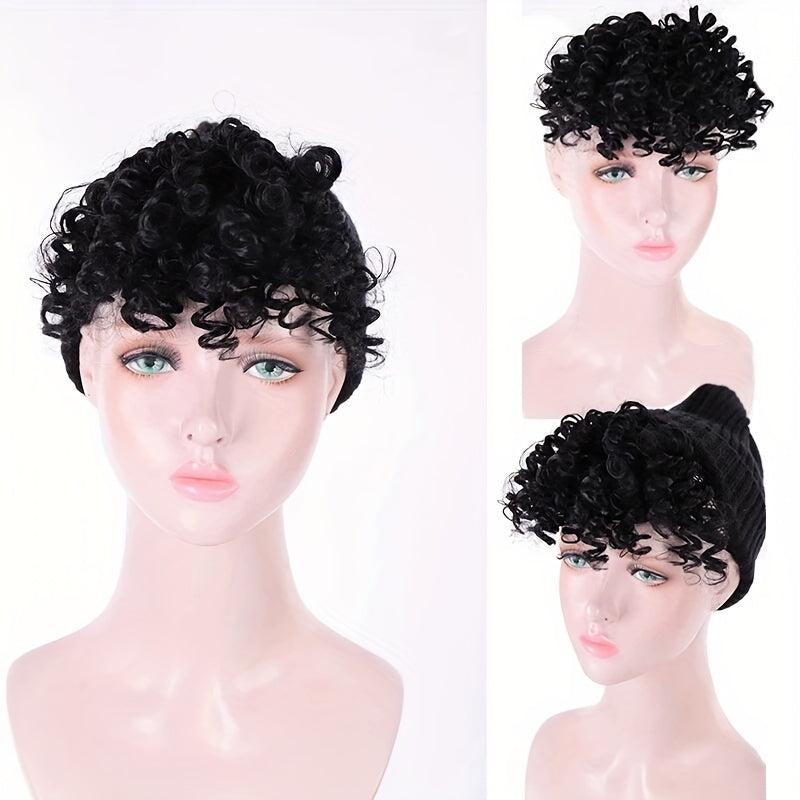 Curly Hair Bangs Clip In Extensions Afro Kinky Short Synthetic Fiber Bangs