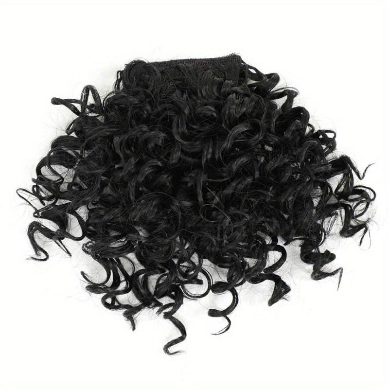 Curly Hair Bangs Clip In Extensions Afro Kinky Short Synthetic Fiber Bangs