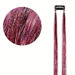 Y2K Tinsel Hair Extension 2 Strands Colorful Glitter Synthetic Hair 50 8 Cm