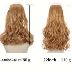 Long Wavy Hair Extensions Invisible Wire Hairpiece