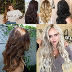 Long Wavy Hair Extensions Invisible Wire Hairpiece