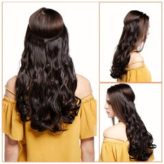Long Wavy Hair Extensions Invisible Wire Hairpiece