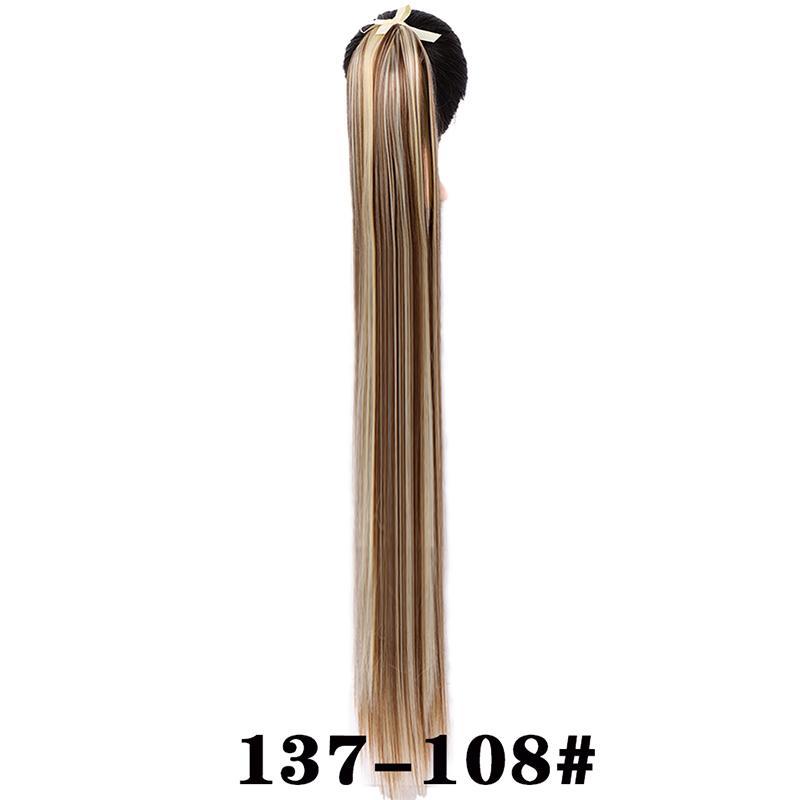 Straight Ponytail Extension with Clip-In Wrap Around Ponytail