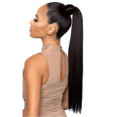 Straight Ponytail Extension with Clip-In Wrap Around Ponytail