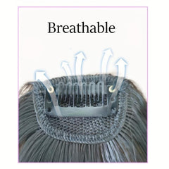 Human Hair Air Bangs With Sideburns Clip In Hair Extensions Natural Look