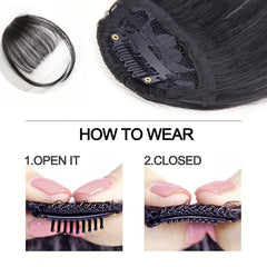 Human Hair Air Bangs With Sideburns Clip In Hair Extensions Natural Look