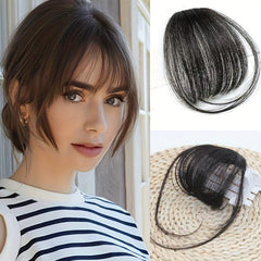 Human Hair Air Bangs With Sideburns Clip In Hair Extensions Natural Look