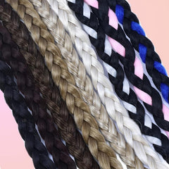 6pcs Box Braids Small Three Strand Braid Hair Pieces