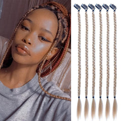 6pcs Box Braids Small Three Strand Braid Hair Pieces