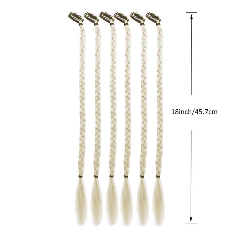 6pcs Box Braids Small Three Strand Braid Hair Pieces