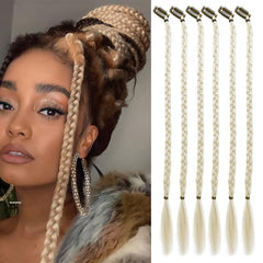 6pcs Box Braids Small Three Strand Braid Hair Pieces