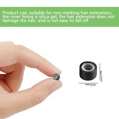 500pcs Silicone Micro Link Rings 5MMx3MM Lined Beads for Hair Extensions