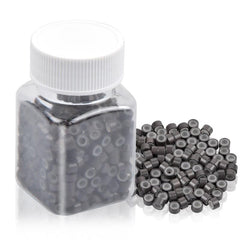 500pcs Silicone Micro Link Rings 5MMx3MM Lined Beads for Hair Extensions