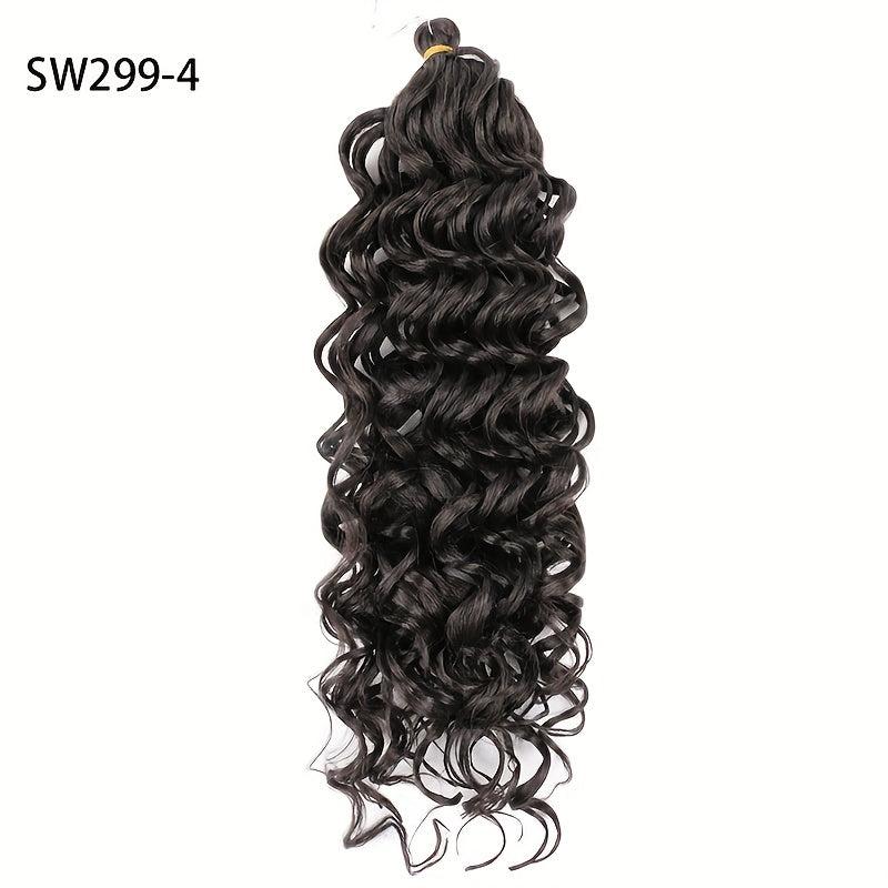 Long Curly Synthetic Crochet Hair Extensions Natural Look