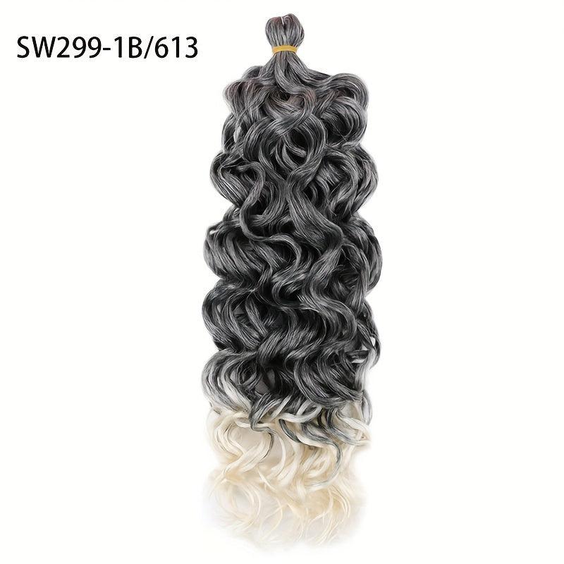 Long Curly Synthetic Crochet Hair Extensions Natural Look