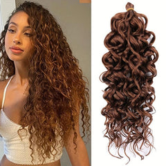 Long Curly Synthetic Crochet Hair Extensions Natural Look