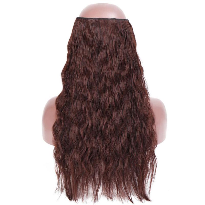 22 Inch Blonde Long Curly Hair Wig Clip In Hair Extended Wig Female