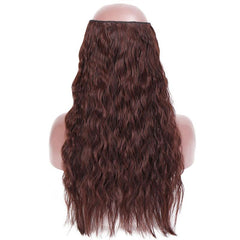 22 Inch Blonde Long Curly Hair Wig Clip In Hair Extended Wig Female