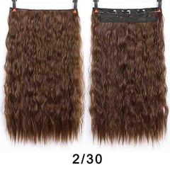 22 Inch Blonde Long Curly Hair Wig Clip In Hair Extended Wig Female