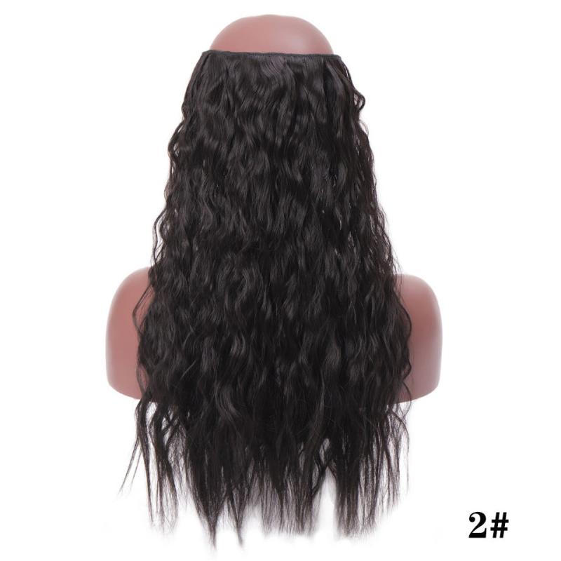 22 Inch Blonde Long Curly Hair Wig Clip In Hair Extended Wig Female