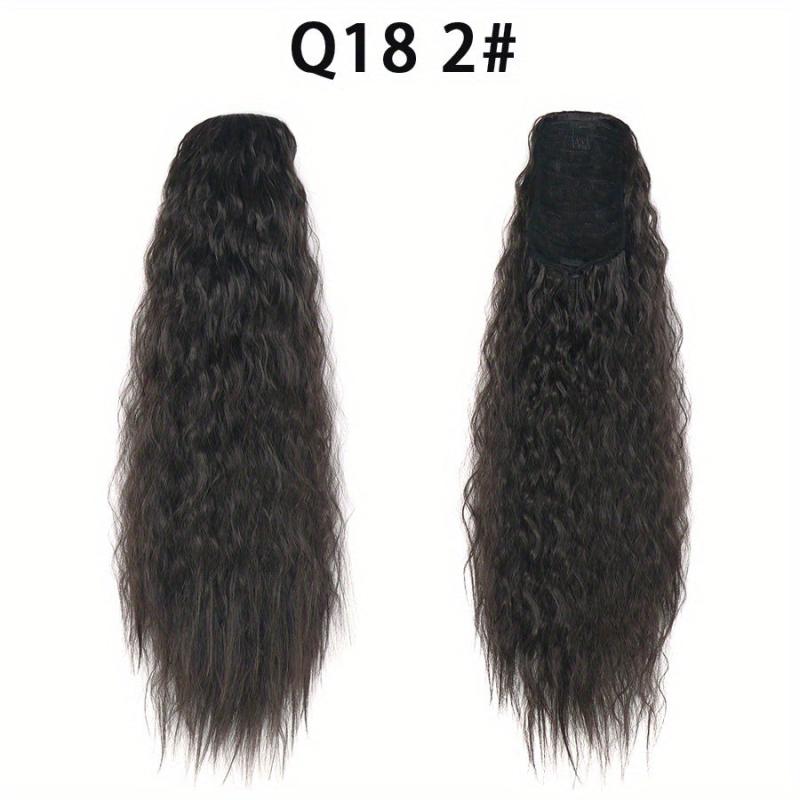 Kinky Curly Ponytail Extension Clip In Afro Brown Hair