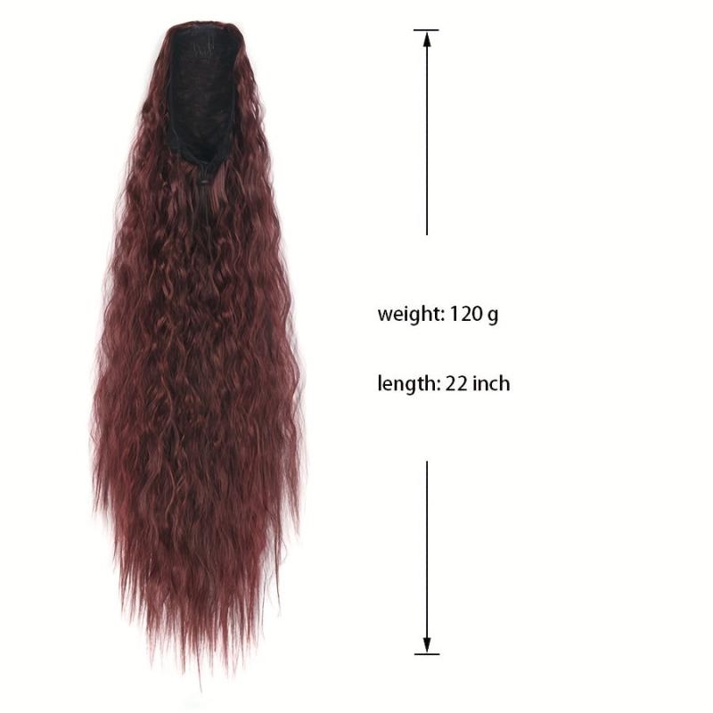 Kinky Curly Ponytail Extension Clip In Afro Brown Hair