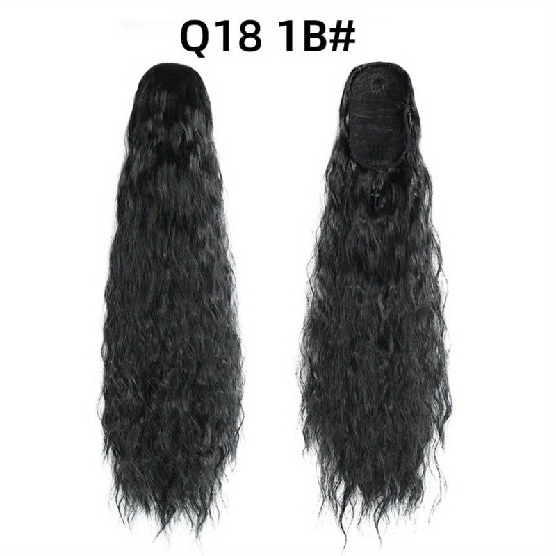 Kinky Curly Ponytail Extension Clip In Afro Brown Hair