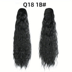 Kinky Curly Ponytail Extension Clip In Afro Brown Hair