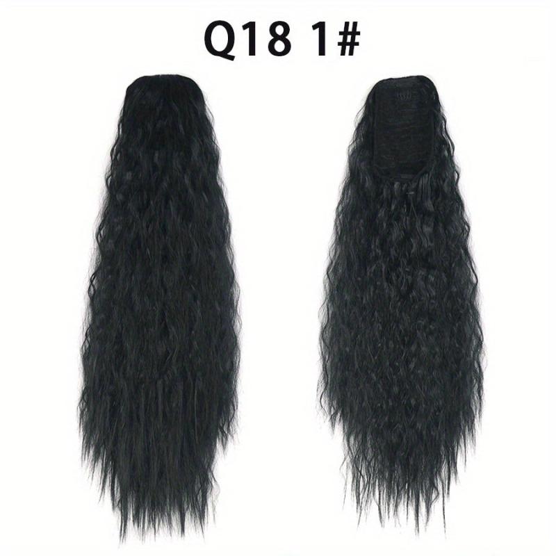 Kinky Curly Ponytail Extension Clip In Afro Brown Hair