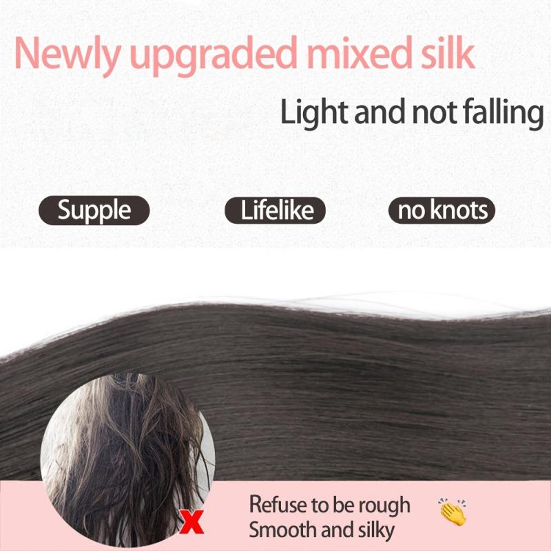 Invisible Clip In Hair Pad Hair Extension Synthetic Wig