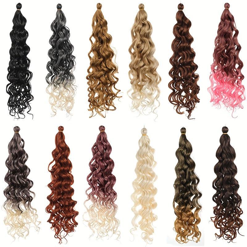Long Curly Hair Synthetic Crochet Hair Extensions Natural Look